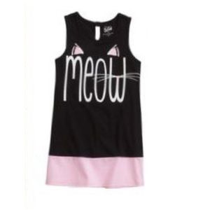 Justice “Meow” Iridescent Black-Pink Shirt